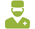 Surgeon wearing mask icon